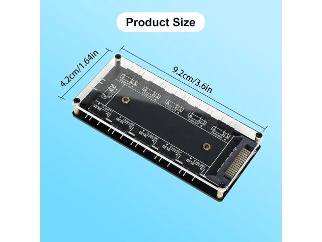 Alt view image 3 of 5 - 5V 3Pin ARGB LED Hub,10 Way 5V 3 Pin RGB Splitter