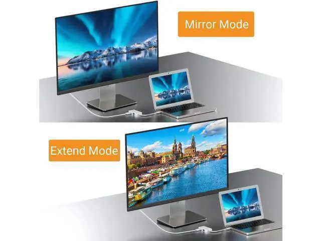 Alt view image 4 of 7 - Mini DisplayPort to HDMI VGA DVI Adapter, 4K Mini DP Thunderbolt 2 to DVI HDMI VAG Converter Compatible with 2015 MacBook Pro, 2015 iMac, 2018 Mac Mini and Before, Surface Pro 6/5/4/3/2/1 More