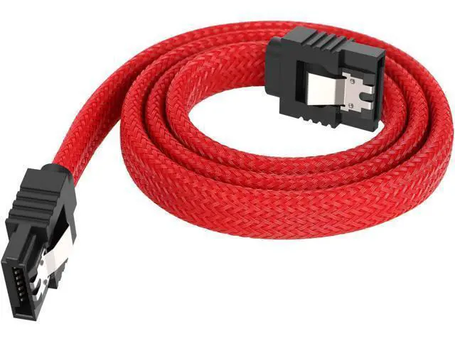 Alt view image 2 of 7 - 3PACK SATA Cable III isptewhie 3 Pack 6Gbps Straight HDD SDD Data Cable with Locking Latch 50cm 18 Inch for SATA HDD SSD CD Driver CD Writer Red