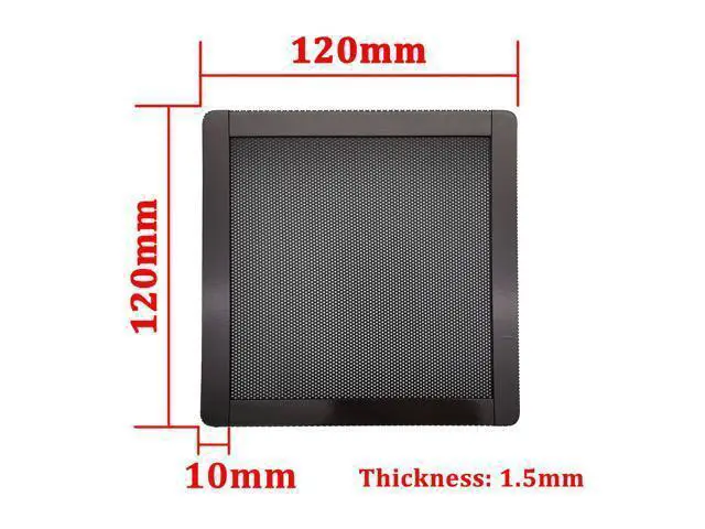 Alt view image 2 of 7 - 120Mm Pc Computer Case Fan Magnetic Dust Filter Screen Dustproof Case Cover, Ultra Fine Pvc Mesh, Black Color - 4 Pack