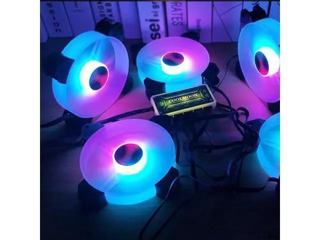 Alt view image 2 of 2 - 6 Pin 120mm Computer Case Fan Silent 12CM Fan CPU Cooling RGB Quiet PC Cooler Fan Case Fans 12V DC Adjust Fan Speed