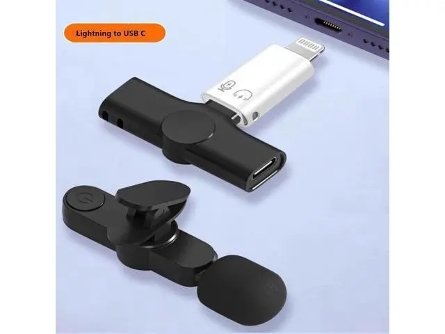Alt view image 2 of 7 - USB C Female to Lightning Male Adapter Lightning Male to USB-A Female USB 3.0 OTG Connector for iPhone 14/13/12/11/Pro Max/iPad/iPod/AirPods Audio Microphone Support Recording Not Support Calling