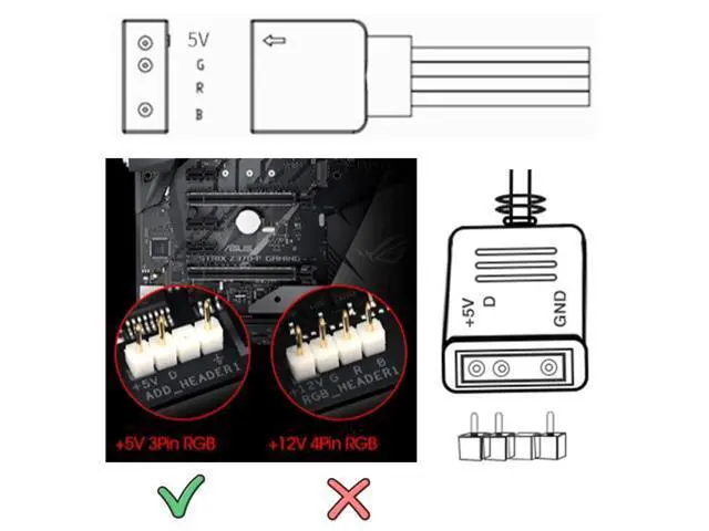 Alt view image 6 of 7 - 2-Pack 1-to-1 ARGB Extension Cable, White 5V 3-Pin Female to Female ARGB Addressable RGB Adapter Cable, ARGB LED Sync Cable for Extend PC Computer ARGB Fans Or ARGB LED Lights, 11.8 Inches