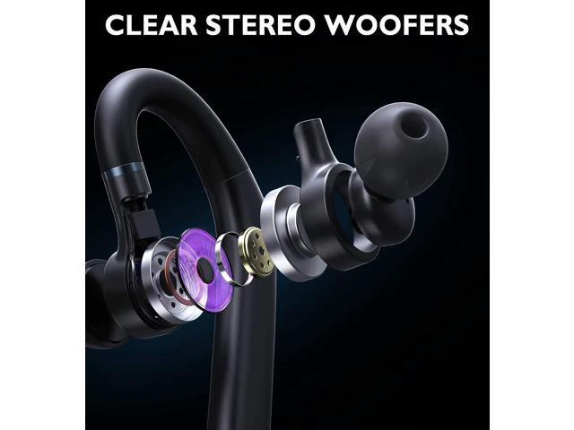 Alt view image 3 of 7 - Bluetooth Headset Eumspo V5.1 Bluetooth Earpiece 50Hrs Playtime Built-in Dual Noise Canceling Mic Wireless Headset with Microphones with 400mAh LED Charging Case for Business Office Working