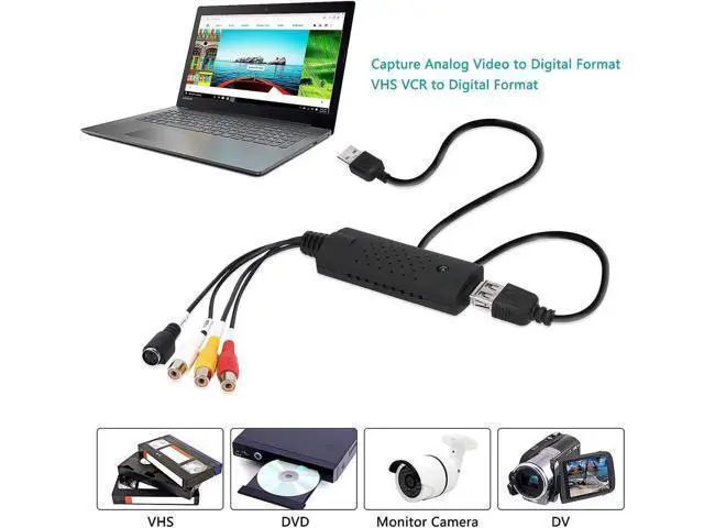 Alt view image 2 of 7 - WISDUM USB Video Capture Converter, Digitize and Edit Video, VCR VHS to DVD, Analog Video to Digital PC for Windows 7 8 10