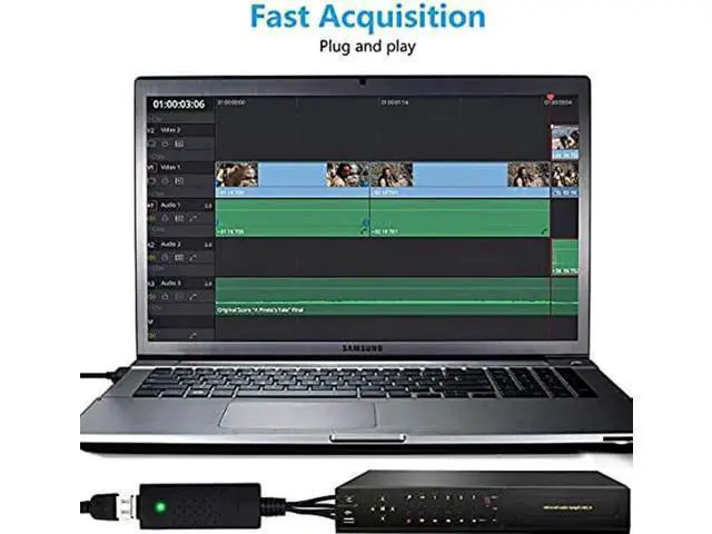 Alt view image 6 of 7 - WISDUM USB Video Capture Converter, Digitize and Edit Video, VCR VHS to DVD, Analog Video to Digital PC for Windows 7 8 10