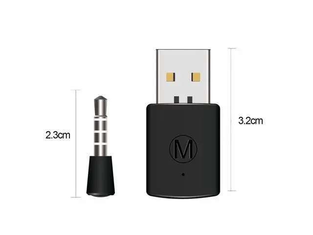 Alt view image 7 of 7 - Bluetooth Receiver Wireless Headset Headphone Adapter with Mic Bluetooth 4.0 Dongle USB Adapter USB Dongle for PS4 Black