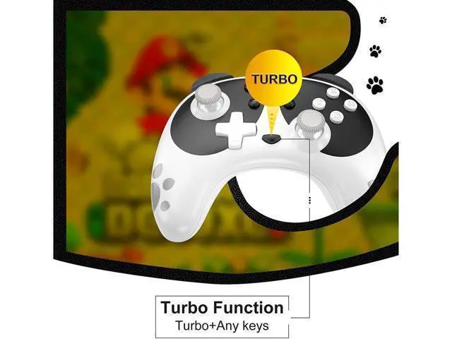 Alt view image 6 of 7 - Wireless Pro Controller for Nintendo Switch, STOGA Panda Switch Controller with NFC Wake-up Function, Compatible with Switch Lite/PC, Support Motion Control Turbo Vibration 2021 New