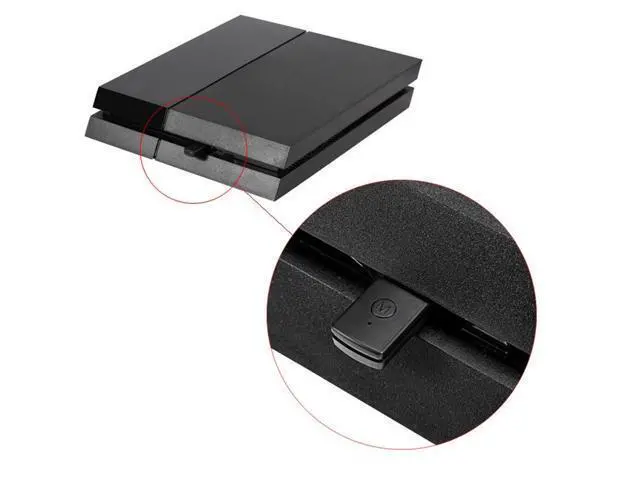 Alt view image 5 of 7 - Bluetooth Receiver Wireless Headset Headphone Adapter with Mic Bluetooth 4.0 Dongle USB Adapter USB Dongle for PS4 Black