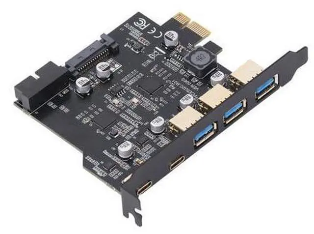 Main image of PCIe to USB 3.2 Gen 2 Card with 20 Gbps, 5 USB Ports (3 USB Type A 2 USB Type C), PCI Express Expansion Card for for Linux for OS X PC