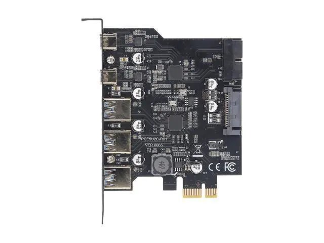 Alt view image 4 of 5 - PCIe to USB 3.2 Gen 2 Card with 20 Gbps, 5 USB Ports (3 USB Type A 2 USB Type C), PCI Express Expansion Card for for Linux for OS X PC