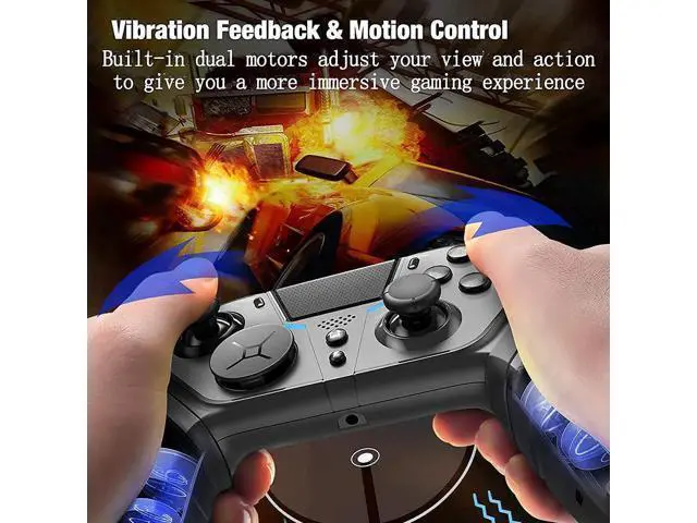 Alt view image 4 of 7 - WISDUM Wireless Game PS4 Gamepad Controller For PS4 Elite/Slim/Pro Console For Dualshock 4 Gamepad With Programmable Back Button Support PC Black