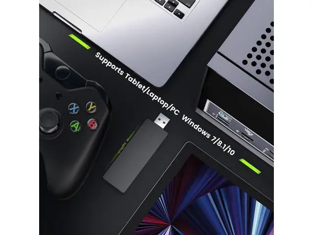Alt view image 3 of 7 - Wireless Adapter Compatible with Xbox One Controller for Windows 10/8.1/8/7