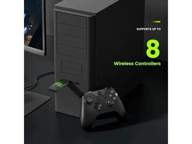 Alt view image 5 of 7 - Wireless Adapter Compatible with Xbox One Controller for Windows 10/8.1/8/7