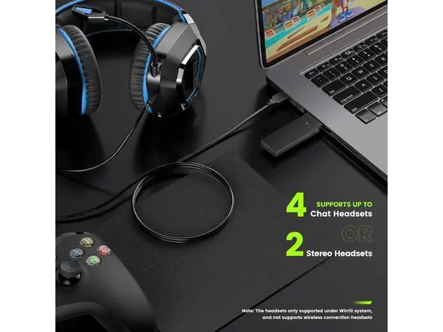 Alt view image 6 of 7 - Wireless Adapter Compatible with Xbox One Controller for Windows 10/8.1/8/7