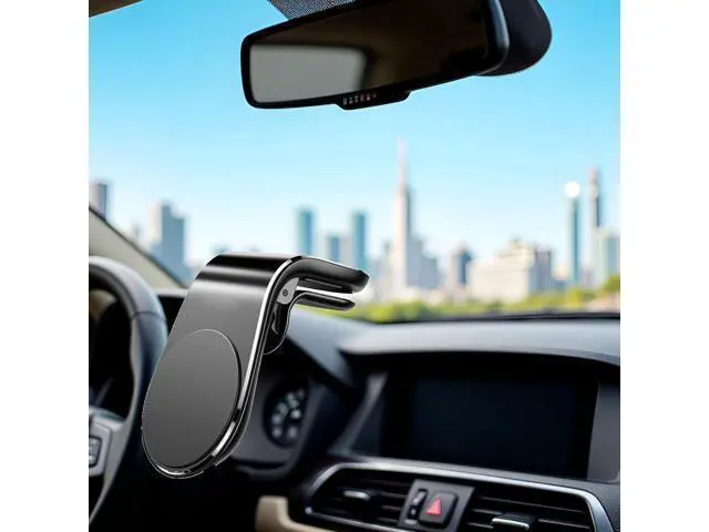 Alt view image 6 of 7 - 1Pc Black Universal Phone Holder Clip Car Air Vent Magnetic Mount Bracket for GPS Suporte Celular Car Phone Vent Clip Phone Holder Cell Phone Automobile Cradles Automobile Accessories