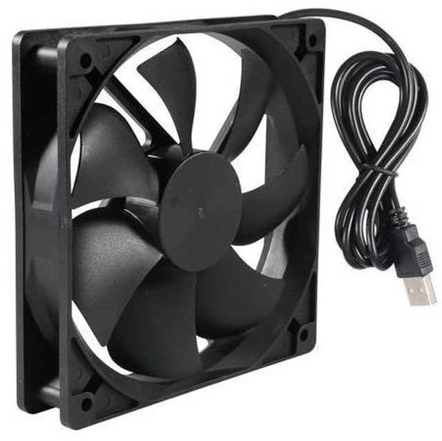 Alt view image 3 of 6 - 2PACK 120mm 5V USB Computer PC Fan, 120mm Fan 5V USB Brushless 12025 120x25mm for Cooling PC Computer Case CPU Coolers Radiators