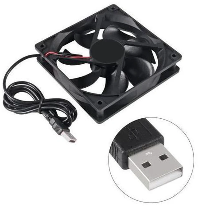 Alt view image 4 of 6 - 2PACK 120mm 5V USB Computer PC Fan, 120mm Fan 5V USB Brushless 12025 120x25mm for Cooling PC Computer Case CPU Coolers Radiators