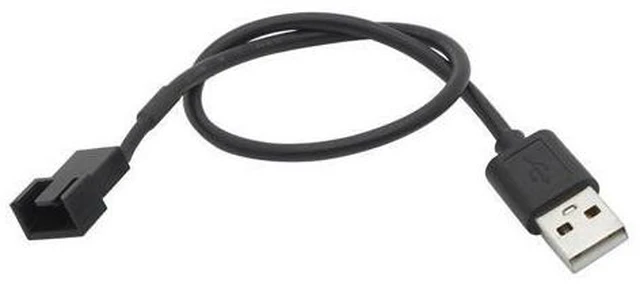 Main image of USB To 4Pin/3Pin Computer Fan Adapter Cable 5V To 12V Power Cable Connector 3pin or 4pin Fan To USB Adapter 30CM(3 Pin)