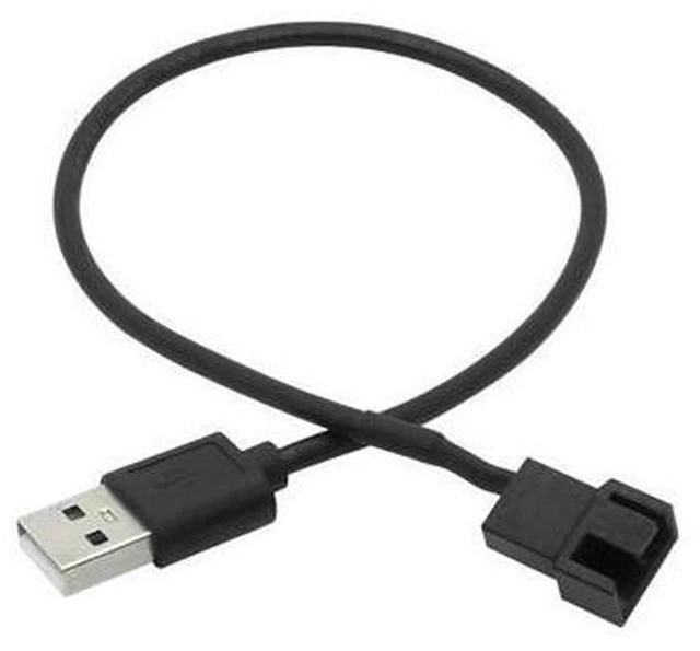 Alt view image 2 of 6 - USB To 4Pin/3Pin Computer Fan Adapter Cable 5V To 12V Power Cable Connector 3pin or 4pin Fan To USB Adapter 30CM(3 Pin)