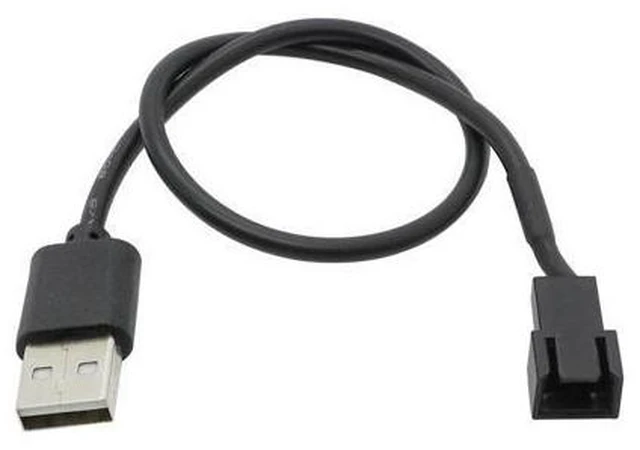 Alt view image 4 of 6 - USB To 4Pin/3Pin Computer Fan Adapter Cable 5V To 12V Power Cable Connector 3pin or 4pin Fan To USB Adapter 30CM(3 Pin)