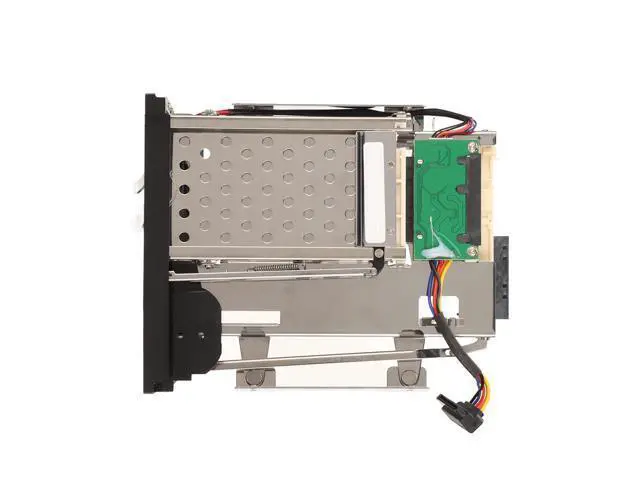 Alt view image 5 of 5 - HDD Internal SATA Mobile Rack Cage for 2.5"SSD HDD, Dual Bay SATA III HDD SSD Enclosure Backplane SATA HDD Tray Enclosure for 2.5in 3.5in SATA Hard Drives, Tray Less Hot Swap