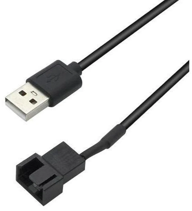 Alt view image 3 of 6 - USB To 4Pin/3Pin Computer Fan Adapter Cable 5V To 12V Power Cable Connector 3pin or 4pin Fan To USB Adapter 30CM(3 Pin)