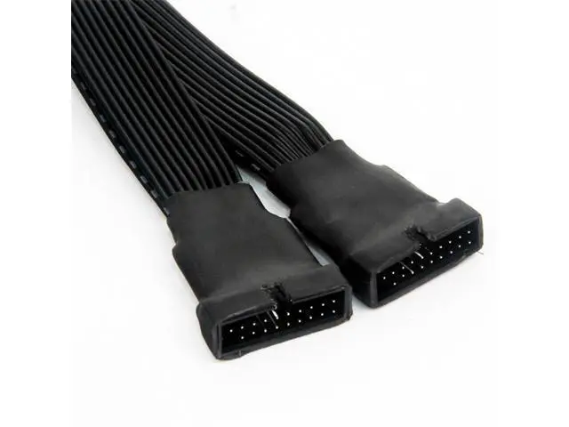 Alt view image 5 of 6 - 12cm 19-pin to USB 3.0 20-pin 1 to 2 Power Splitter Cable 18AWG for Motherboard