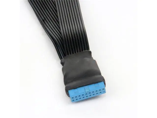 Alt view image 6 of 6 - 12cm 19-pin to USB 3.0 20-pin 1 to 2 Power Splitter Cable 18AWG for Motherboard