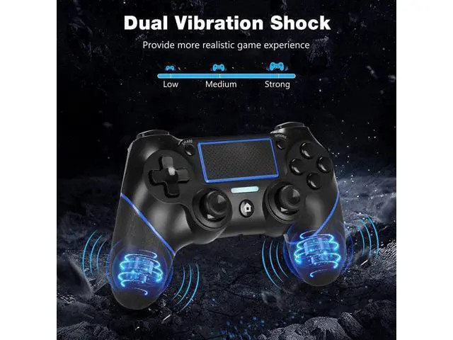 Alt view image 5 of 7 - Y Team Wireless Controller for PS4, Wireless PS4 Gaming Controller USB Gamepad Joypad Controller with Dual-Vibration for PS4/ Slim/Pro/PC(Win 7/8/10)