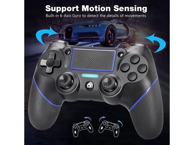 Alt view image 3 of 7 - Y Team Wireless Controller for PS4, Wireless PS4 Gaming Controller USB Gamepad Joypad Controller with Dual-Vibration for PS4/ Slim/Pro/PC(Win 7/8/10)
