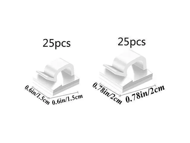 Alt view image 2 of 6 - Adhesive Cable Clips Wire Clips Car Cable Organizer Cable Holder Cable Wire Management Cable Holder for Car Office and HomeIncluded S Size and Large Size Cable Clips white
