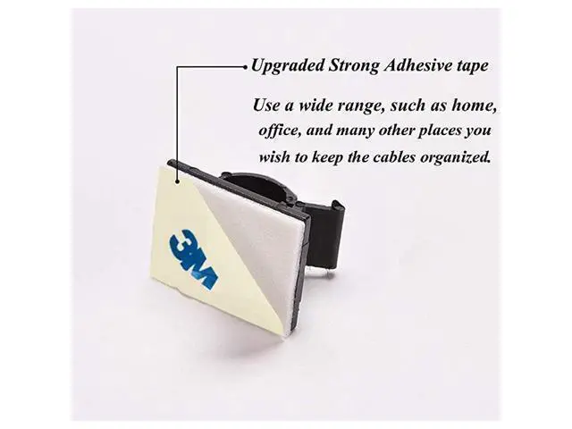 Alt view image 3 of 6 - Adhesive Cable Clips Wire Clips Car Cable Organizer Cable Holder Cable Wire Management Cable Holder for Car Office and HomeIncluded S Size and Large Size Cable Clips white