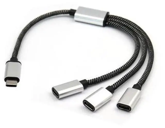 Alt view image 2 of 4 - ruth's sister USB C Male to 3 USB C Female Splitter Converter Adapter Extension Connector
