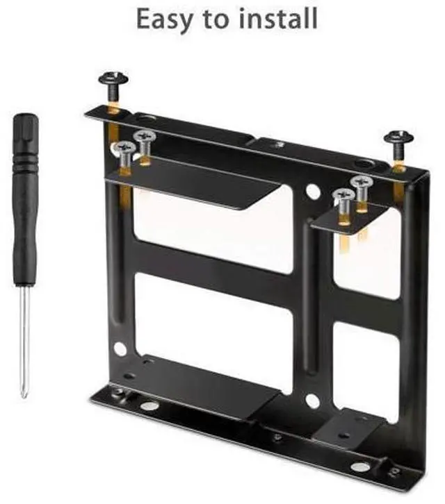 Main image of 2.5" Hard Drives Dual SSD HDD to 3.5" Mounting Bracket Kit Drive Bay Adapter with Internal Hard Disk Drive SATA Power Cables Compatible with SATA 3.0