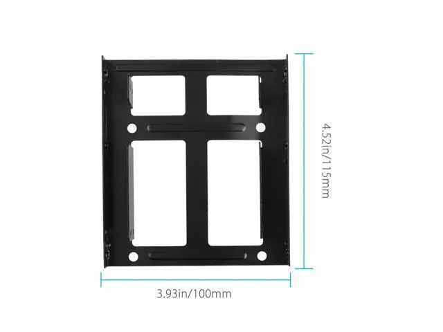 Alt view image 6 of 7 - 2.5" Hard Drives Dual SSD HDD to 3.5" Mounting Bracket Kit Drive Bay Adapter with Internal Hard Disk Drive SATA Power Cables Compatible with SATA 3.0