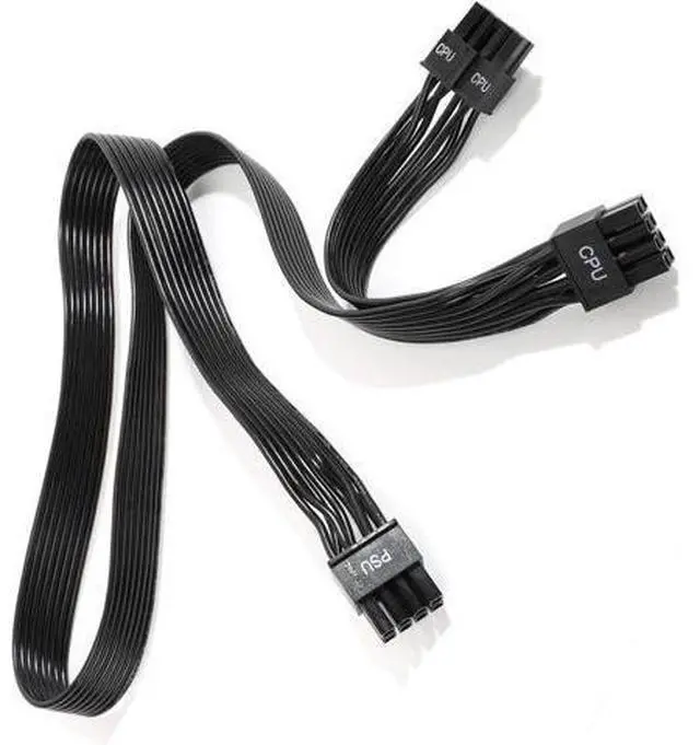 Alt view image 5 of 7 - PSU CPU 8 Pin to Dual 8 (4+4) Pin EPS Cable Male to Male CPU Power Cable for Seasonic Focus Prime ASUS ROG Thor Strix Modular Power Supply (70cm+15cm)