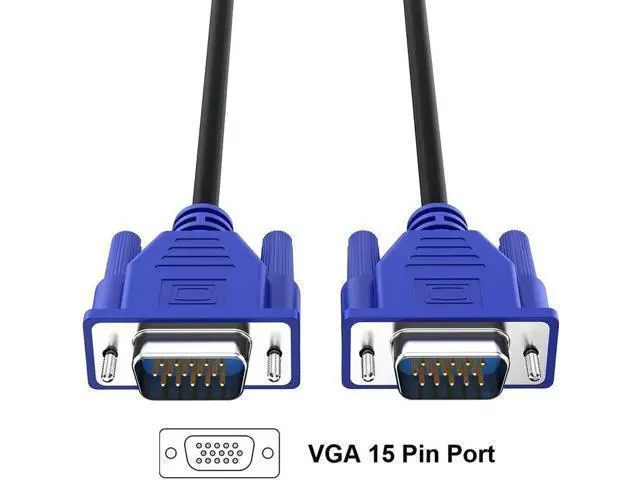 Alt view image 6 of 7 - VGA Cable 5 Feet 5-Pack, Male VGA to VGA Male Monitor Computer Cable Adapter Cord HD15 1080P Full HD High Resolutionfor TV Computer Projector-Blue