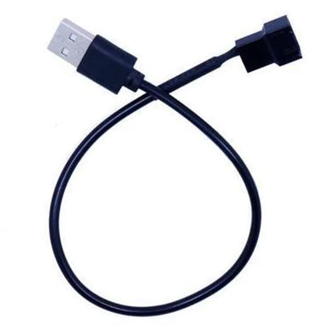 Alt view image 2 of 3 - 3pin or 4pin Fan To Usb Adapter Cables 4 Pin Computer Pc Fan Power Cable Connector Adapter 5v 30cm Connect