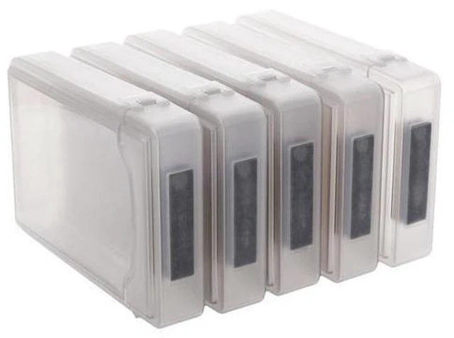 Main image of 5 Pcs 3.5" IDE SATA HDD Hard Drive Disk Plastic Storage Box Case Enclosure Cover