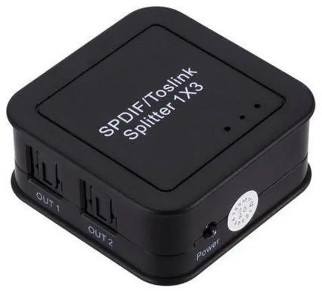 Alt view image 2 of 3 - Digital SPDIF Optical Audio Splitter Adapter 3-way Optical Splitter SPDIF Optical Cable Splitter Hub