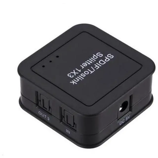 Alt view image 3 of 3 - Digital SPDIF Optical Audio Splitter Adapter 3-way Optical Splitter SPDIF Optical Cable Splitter Hub