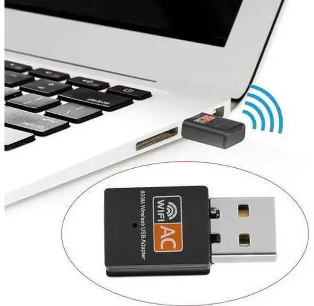 Alt view image 2 of 7 - Dual Band 5Ghz/2.4Ghz Wireless WiFi Adapter Network Card Adapter USB Computer Receiver 5G Mini 2.4G External 8811 Chip Wireless Network Card for Windows(Network Cards)