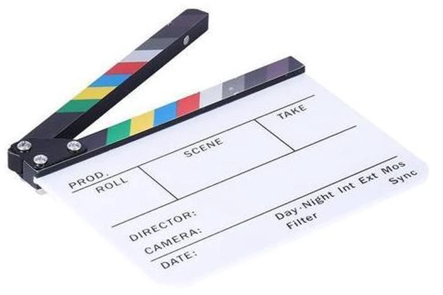 Alt view image 3 of 4 - Colorful Director Clapperboard Movie Film Slate Clapper Board Cut Action Scene