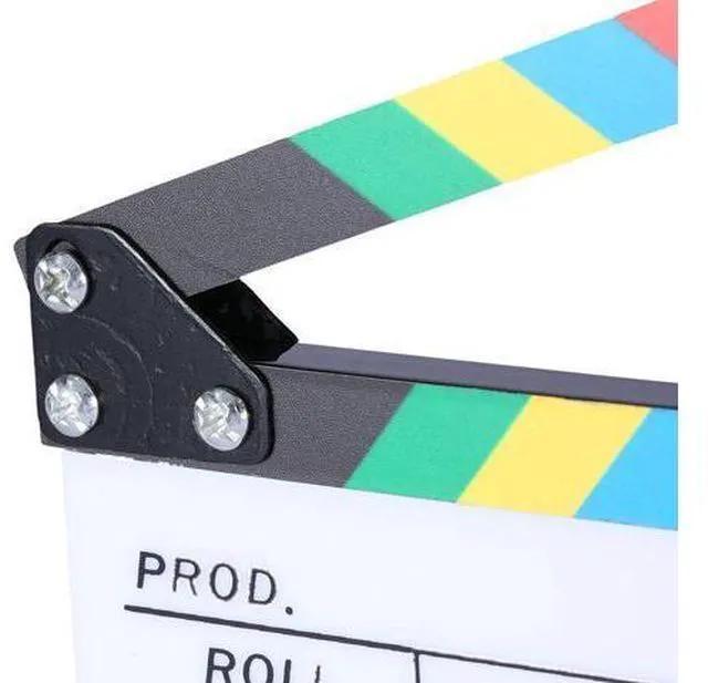 Alt view image 4 of 4 - Colorful Director Clapperboard Movie Film Slate Clapper Board Cut Action Scene