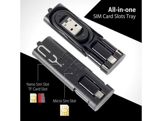 Alt view image 4 of 7 - Travel USB Adapter Multi Charging Cable Kit for All USB Types | Slim Charger Cable Organizer Case | 6 in 1 Adapter for Type C Lightning & USB Connections w/Storage Case | Tech Gift (1 Pack)