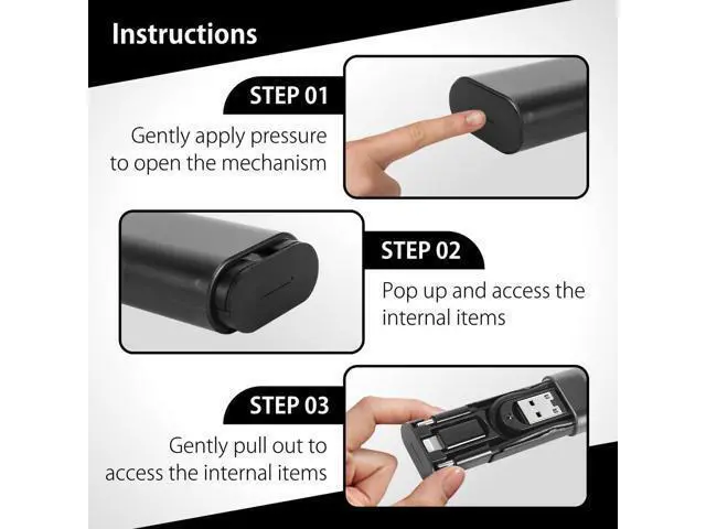 Alt view image 2 of 7 - Travel USB Adapter Multi Charging Cable Kit for All USB Types | Slim Charger Cable Organizer Case | 6 in 1 Adapter for Type C Lightning & USB Connections w/Storage Case | Tech Gift (1 Pack)