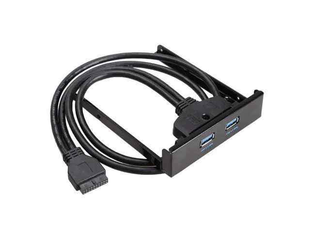 Alt view image 5 of 6 - 3.5inch Floppy Bay Internal 20Pin 2 Ports USB 3.0 Front Panel Bracket Cable