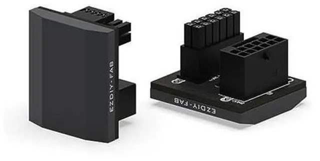 Main image of EZDIY-FAB 12VHPWR 12+4 Pin Angle Connector Power Adapter Slim Type for RTX40' Series Graphics Card, Supports 600W Output, Comptatible to RTX4090,4080,4070ti -180 Degrees STD Type- Black