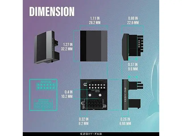 Alt view image 7 of 7 - EZDIY-FAB 12VHPWR 12+4 Pin Angle Connector Power Adapter Slim Type for RTX40' Series Graphics Card, Supports 600W Output, Comptatible to RTX4090,4080,4070ti -180 Degrees STD Type- Black